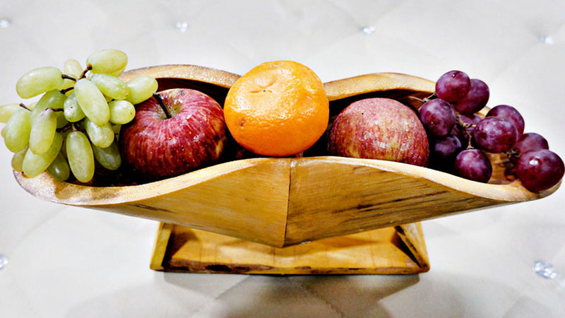 Bamboo Boat Shaped Fruit Basket