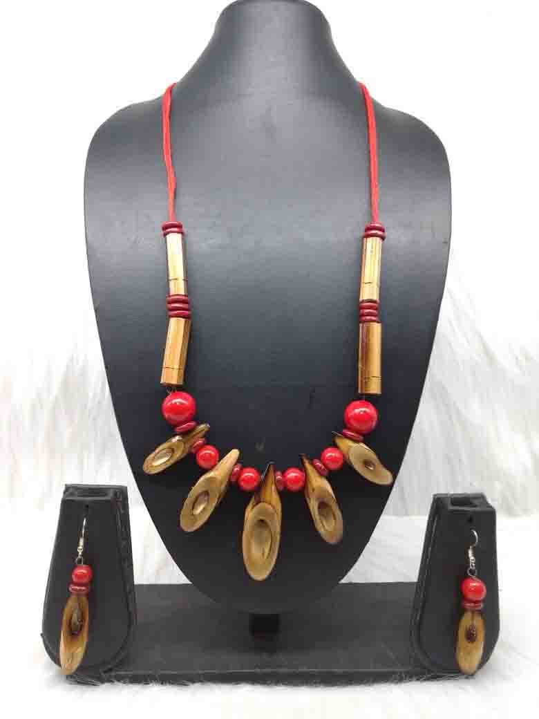 Sippi shaped bamboo set (Red)