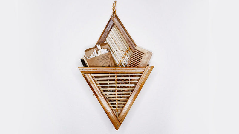Bamboo Bathroom essentials Combo with holder
