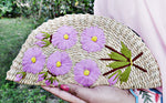 Kauna Grass Light Purple Embroidered Clutch