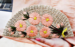 Kauna Grass Dark Peach Embroidered Clutch