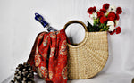 Kauna Grass Red Embroidered U Bag