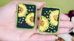 Sunflower embroidery stud