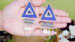 Triangle blue tabiz jhumka