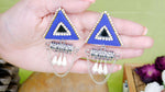 Triangle blue tabiz jhumka