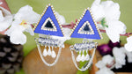 Triangle blue tabiz jhumka