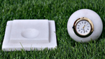 Marble White Round Table Watch with Base