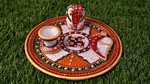 Marble Painted Puja Thal