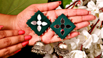 Green Mirror Jhumka