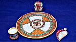 Marble Painted Puja Thal