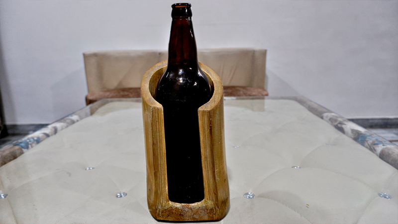 Bamboo Vertical Beer/Wine Bottle holder