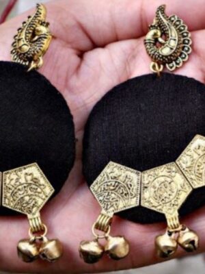 Black Golden Morni Earrings