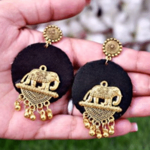 Rajasthani Black Elephant Jhumka