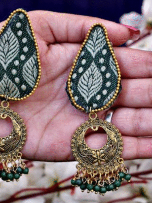 Green Patti Tikka Jhumka