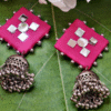 Pink Mirror Jhumka