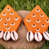 Orange Fabric Kodi Earring
