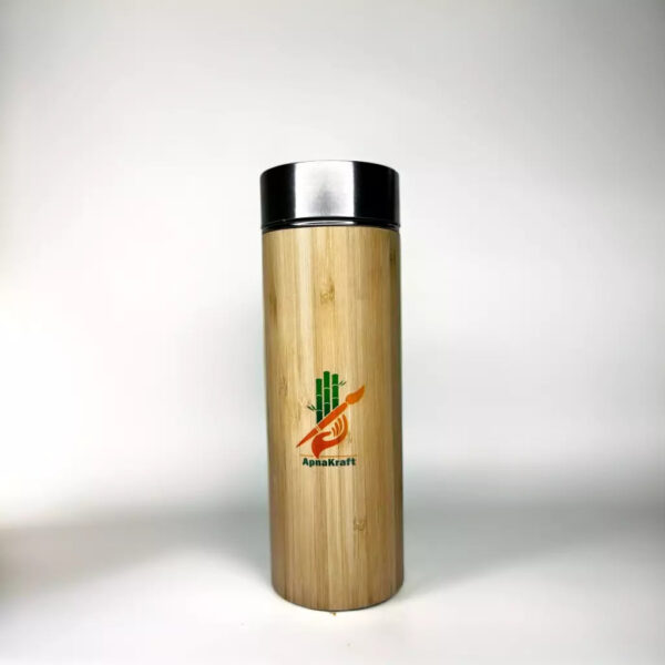 Bamboo Stainless Steel Flask Water Bottle