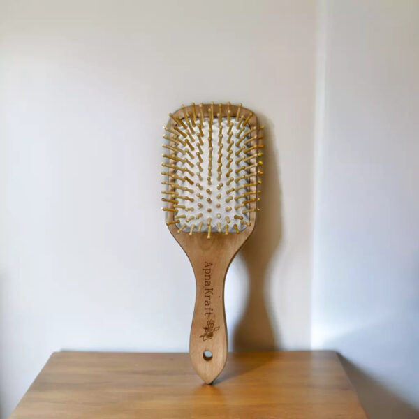 Wooden hair brush