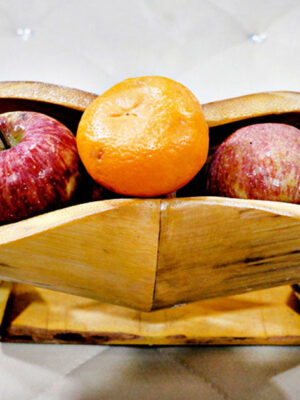 Bamboo Boat Shaped Fruit Basket