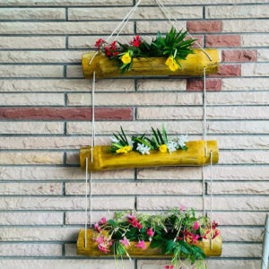 Bamboo Triple Layer Hanging Planter
