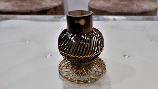 Bamboo Single Globe Flower Pot