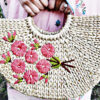 Kauna Grass Peach Embroidered U Bag