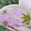 Kauna Grass Light Purple Embroidered Clutch