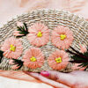 Kauna Grass Dark Peach Embroidered Clutch