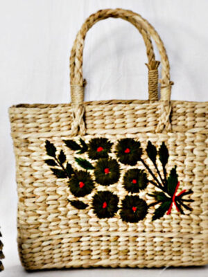 Kauna Grass Mehndi Embroidered Square Bag