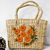 Kauna Grass Mustard Embroidered Square Bag