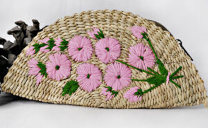 Kauna Grass Light Pink Embroidered Clutch