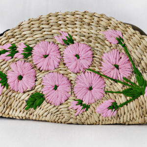 Kauna Grass Light Pink Embroidered Clutch