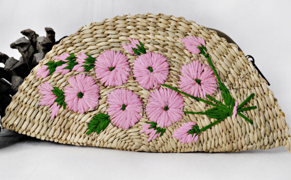 DSF8276 Kauna Grass Light Pink Embroidered Clutch