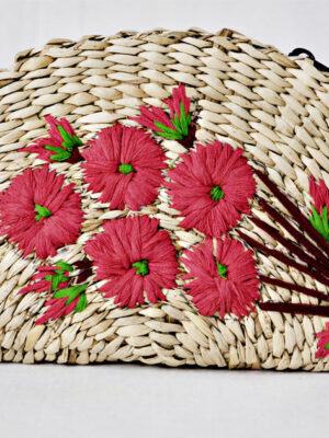 Kauna Grass Maroon/ Raani Embroidered Clutch