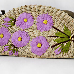 Kauna Grass Light Purple Embroidered Clutch