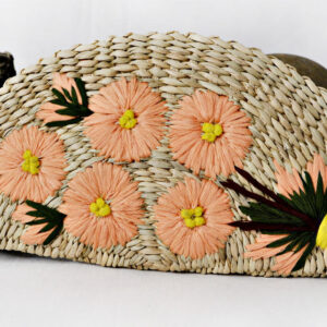 Kauna Grass Dark Peach Embroidered Clutch