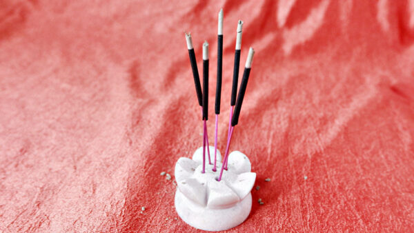 Marble Diya And Agarbatti Stand Combo