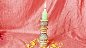 Marble Painted Candle Stand