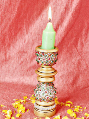 Marble Painted Candle Stand