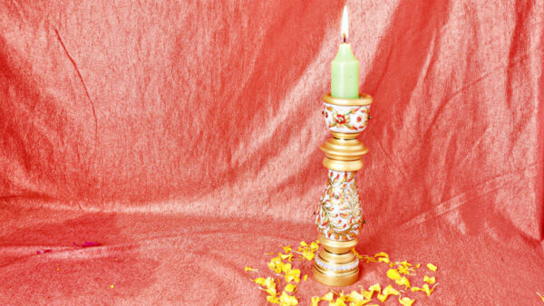 Marble Painted Candle Stand