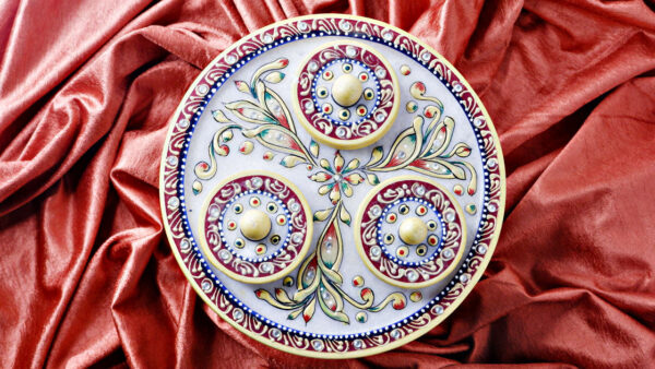 DSF8443 Marble Designer Revolving Dry Fruit Set