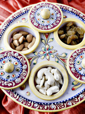 Marble Designer Revolving Dry Fruit Set