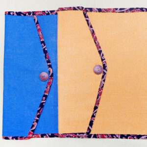 Jute Folder with Kalamkari Piping