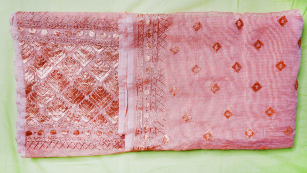 Peach Phulkari Dupatta