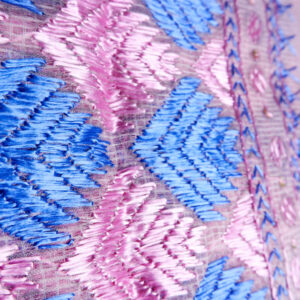 Pink Blue Phulkari  Dupatta