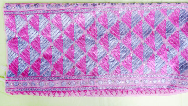 Pink Silver/Grey Phulkari Stall