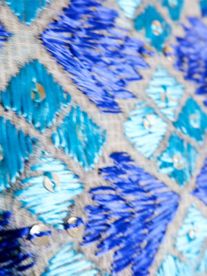 Blue Phulkari Dupatta