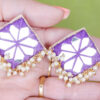 Purple  thread square mirror loreal