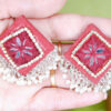 Maroon mirror loreal stud
