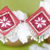 Maroon mirror loreal stud